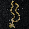 Pendant Necklace Hiphop Style Alloy Dollar Wings Pendant With Animals Zodiac Pattern Electroplated