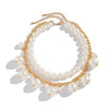 Pendant Necklace Imitation Pearl Aluminum Chain Alloy Electroplated Geometric Style Women's