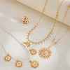 Pendant Necklace Imitation Pearl Copper Chain Alloy Geometric Electroplating