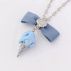 Pendant Necklace Jewelry Copper Bow Fairy Fruit Food Style Electroplated