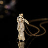 Pendant Necklace Jewelry Copper Inlaid Zircon Cartoon Characters Style