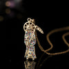 Pendant Necklace Jewelry Copper Inlaid Zircon Cartoon Characters Style