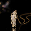 Pendant Necklace Jewelry Copper Inlaid Zircon Cartoon Characters Style