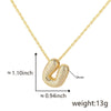 Pendant Necklace Jewelry Copper Plated Electroplating Zircon Letter Pattern