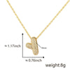 Pendant Necklace Jewelry Copper Plated Electroplating Zircon Letter Pattern