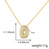 Pendant Necklace Jewelry Copper Plated Electroplating Zircon Letter Pattern