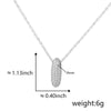 Pendant Necklace Jewelry Copper Plated Electroplating Zircon Letter Pattern