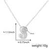 Pendant Necklace Jewelry Copper Plated Electroplating Zircon Letter Pattern