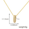 Pendant Necklace Jewelry Copper Plated Electroplating Zircon Letter Pattern