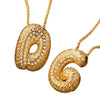 Pendant Necklace Jewelry Copper Plated Electroplating Zircon Letter Pattern