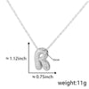 Pendant Necklace Jewelry Copper Plated Electroplating Zircon Letter Pattern
