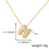 Pendant Necklace Jewelry Copper Plated Electroplating Zircon Letter Pattern