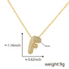 Pendant Necklace Jewelry Copper Plated Electroplating Zircon Letter Pattern