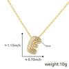 Pendant Necklace Jewelry Copper Plated Electroplating Zircon Letter Pattern