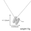 Pendant Necklace Jewelry Copper Plated Electroplating Zircon Letter Pattern