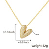 Pendant Necklace Jewelry Copper Plated Electroplating Zircon Letter Pattern