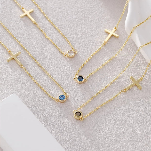 Pendant Necklace Jewelry Copper Plated With Real Gold Geometric Style Electroplating