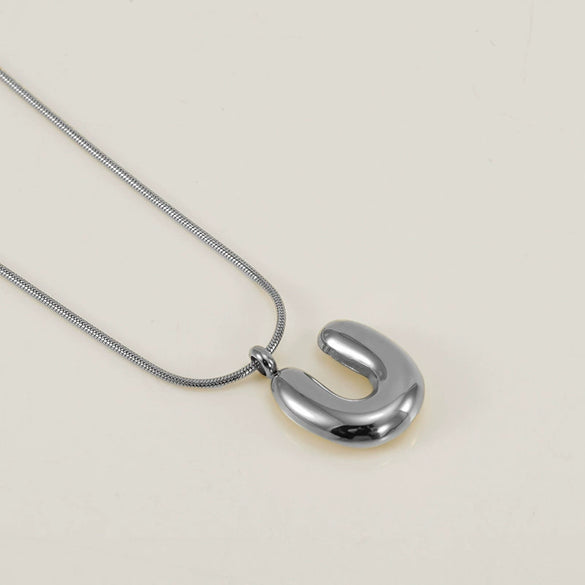 Pendant Necklace Jewelry Gold Plated 316L Stainless Steel With English Letters Pattern