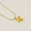 Pendant Necklace Jewelry Gold Plated 316L Stainless Steel With English Letters Pattern