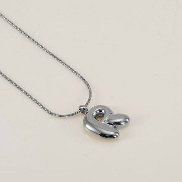 Pendant Necklace Jewelry Gold Plated 316L Stainless Steel With English Letters Pattern