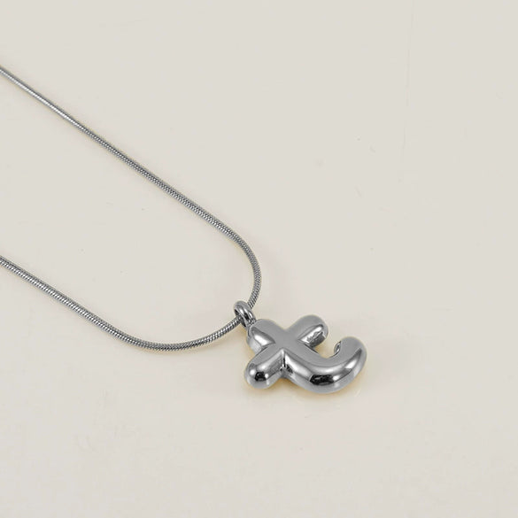 Pendant Necklace Jewelry Gold Plated 316L Stainless Steel With English Letters Pattern