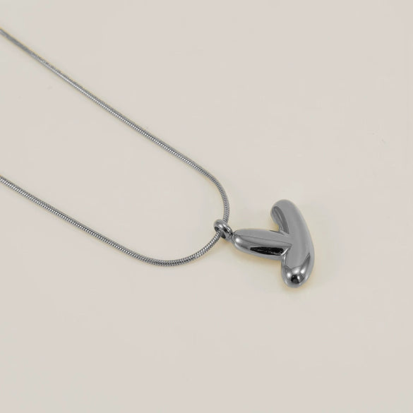 Pendant Necklace Jewelry Gold Plated 316L Stainless Steel With English Letters Pattern