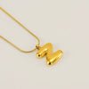 Pendant Necklace Jewelry Gold Plated 316L Stainless Steel With English Letters Pattern