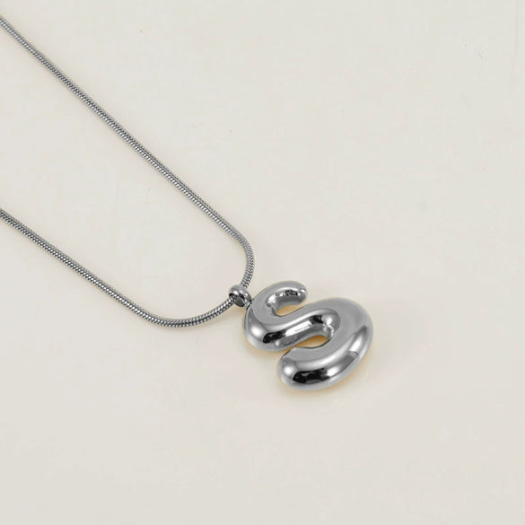 Pendant Necklace Jewelry Gold Plated 316L Stainless Steel With English Letters Pattern