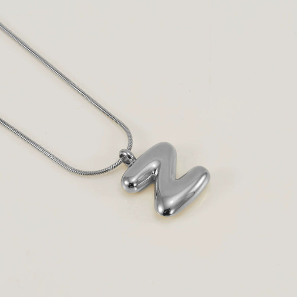 Pendant Necklace Jewelry Gold Plated 316L Stainless Steel With English Letters Pattern