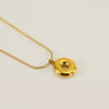 Pendant Necklace Jewelry Gold Plated 316L Stainless Steel With English Letters Pattern