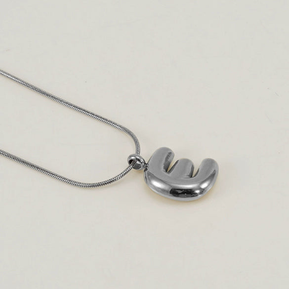 Pendant Necklace Jewelry Gold Plated 316L Stainless Steel With English Letters Pattern