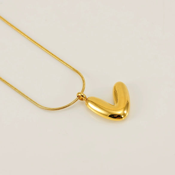 Pendant Necklace Jewelry Gold Plated 316L Stainless Steel With English Letters Pattern