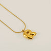 Pendant Necklace Jewelry Gold Plated 316L Stainless Steel With English Letters Pattern