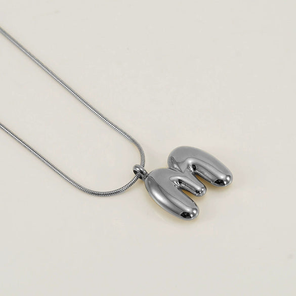 Pendant Necklace Jewelry Gold Plated 316L Stainless Steel With English Letters Pattern