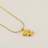 Pendant Necklace Jewelry Gold Plated 316L Stainless Steel With English Letters Pattern