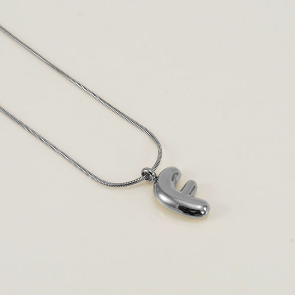 Pendant Necklace Jewelry Gold Plated 316L Stainless Steel With English Letters Pattern