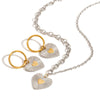 Pendant Necklace Jewelry Stainless Steel Titanium Steel Heart Shaped Electroplated Gold And Silver Color Matching