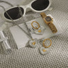 Pendant Necklace Jewelry Stainless Steel Titanium Steel Heart Shaped Electroplated Gold And Silver Color Matching