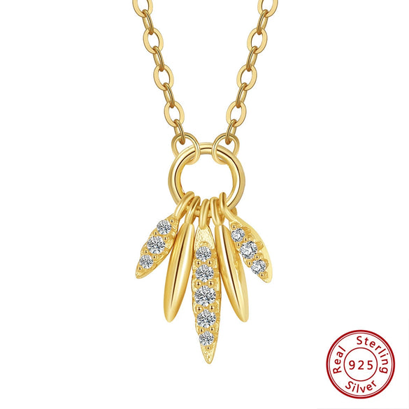 Pendant Necklace Jewelry Sterling Silver 14K Gold Electroplated Tribal Style