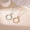 Pendant Necklace Jewelry Titanium Steel Geometric Electroplating Women's