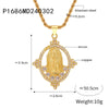 Pendant Necklace Jewelry 316L Stainless Steel Gold Plated Geometric Cartoon Characters Diamond