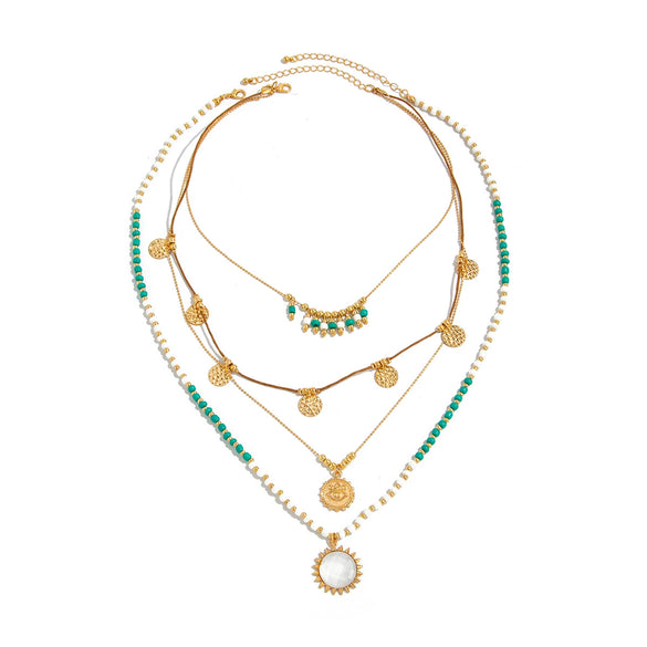 Pendant Necklace Metal Alloy Geometric Style Electroplating Clavicle Chain Women's