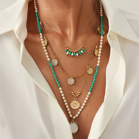 Pendant Necklace Metal Alloy Geometric Style Electroplating Clavicle Chain Women's