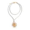 Pendant Necklace Metal Alloy Rope Geometric Sunflower Face Retro Electroplating For Women