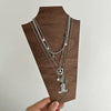 Pendant Necklace Metal Imitation Turquoise Geometric Heart Electroplated For Women