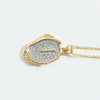 Pendant Necklace Mixed Gemstone Setting Copper Retro Asymmetrical Disc Oval Letters Pattern Electroplating