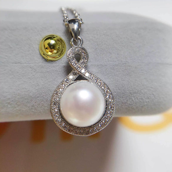 Pendant Necklace Natural Freshwater Pearl Copper 18K Pack Gold Plated