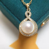 Pendant Necklace Natural Freshwater Pearl Copper 18K Pack Gold Plated
