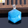 Pendant Necklace Natural Semiprecious Stone And Copper Accessories With Hexagram Design And Electroplating Treatment