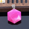 Pendant Necklace Natural Semiprecious Stone And Copper Accessories With Hexagram Design And Electroplating Treatment